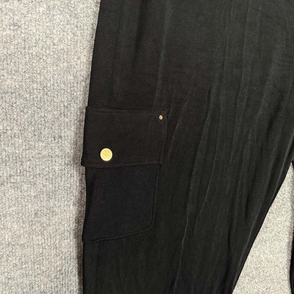 Chico's Travelers Size 3 XL Pants Black Crop Stretch Pull On Casual Capsule - Picture 4 of 11